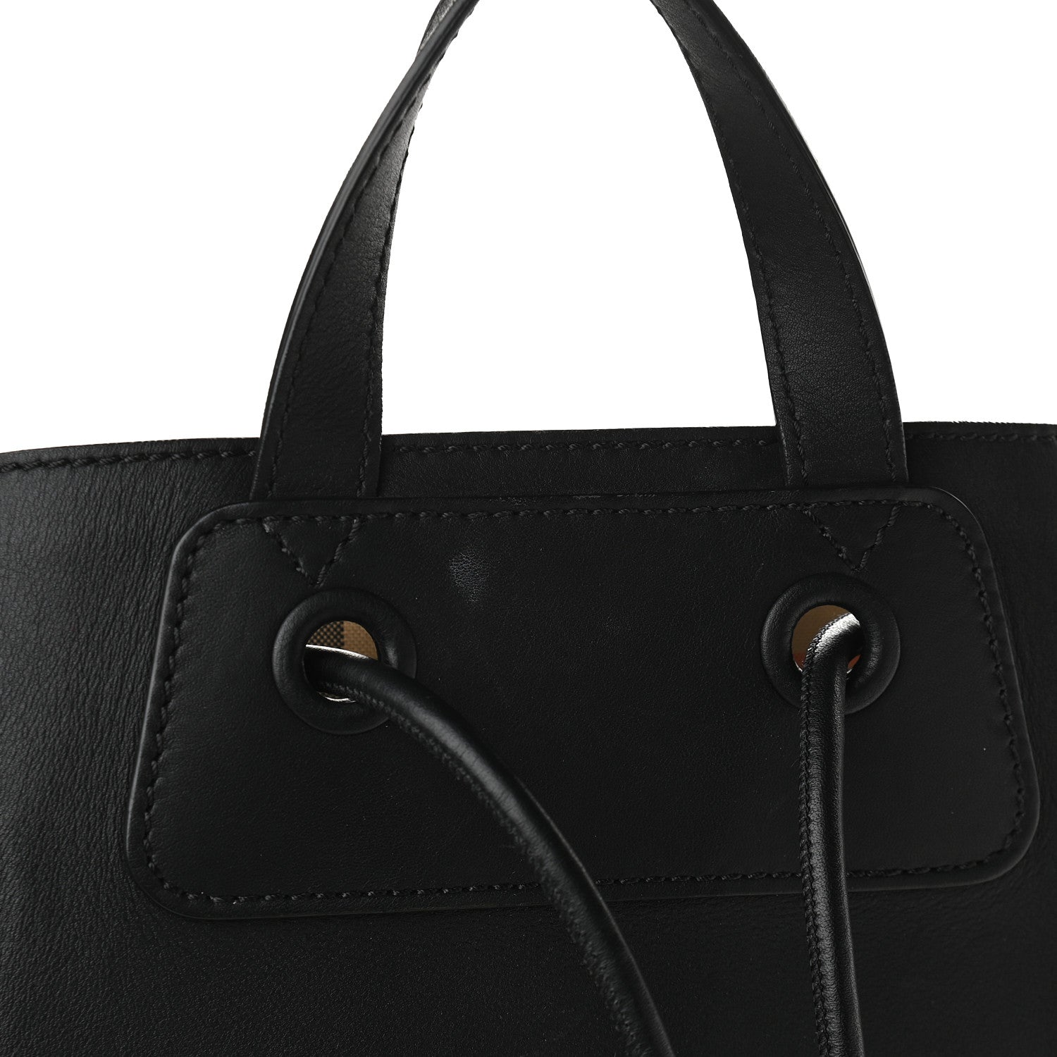 Burberry Soft Calfskin Graffiti Drawstring Backpack Black 11 of 12