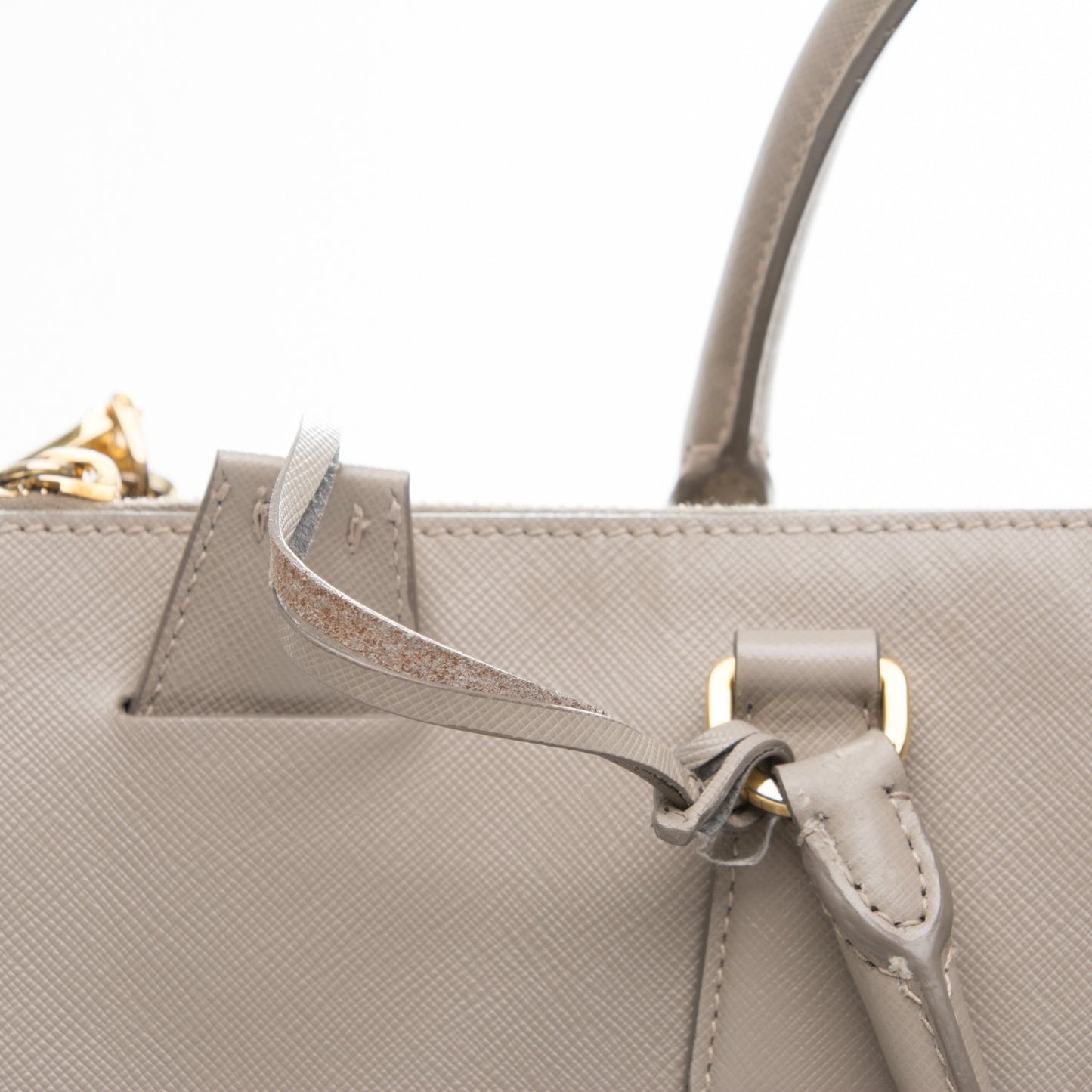 Saffiano Lux Extra Large Galleria Double Zip Tote Pomice
