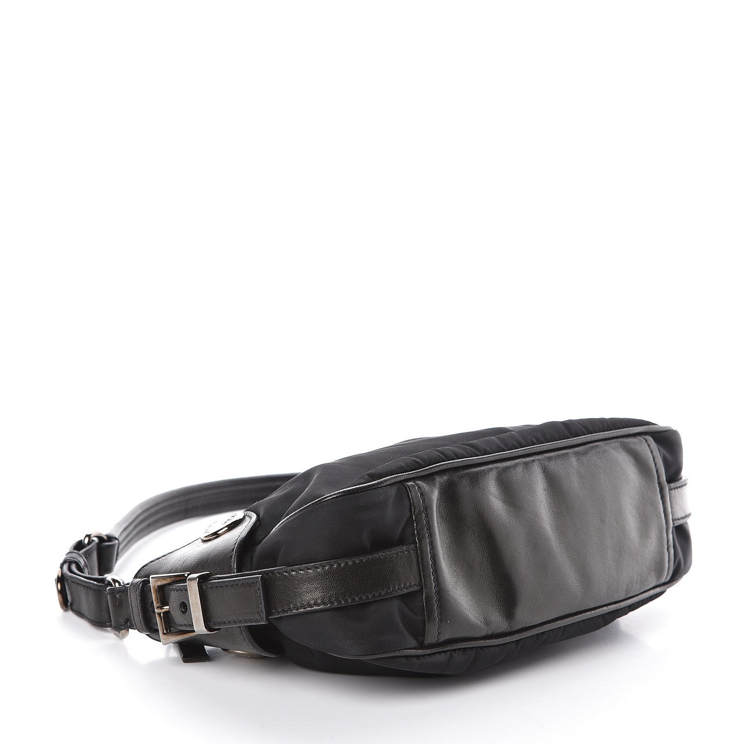 Prada Tessuto Nylon Nappa Shoulder Bag Black 4 of 9
