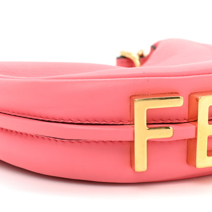 Fendi Vitello Grace New Matte Nano Fendigraphy Hobo Charm Pink Dalia 8 of 10