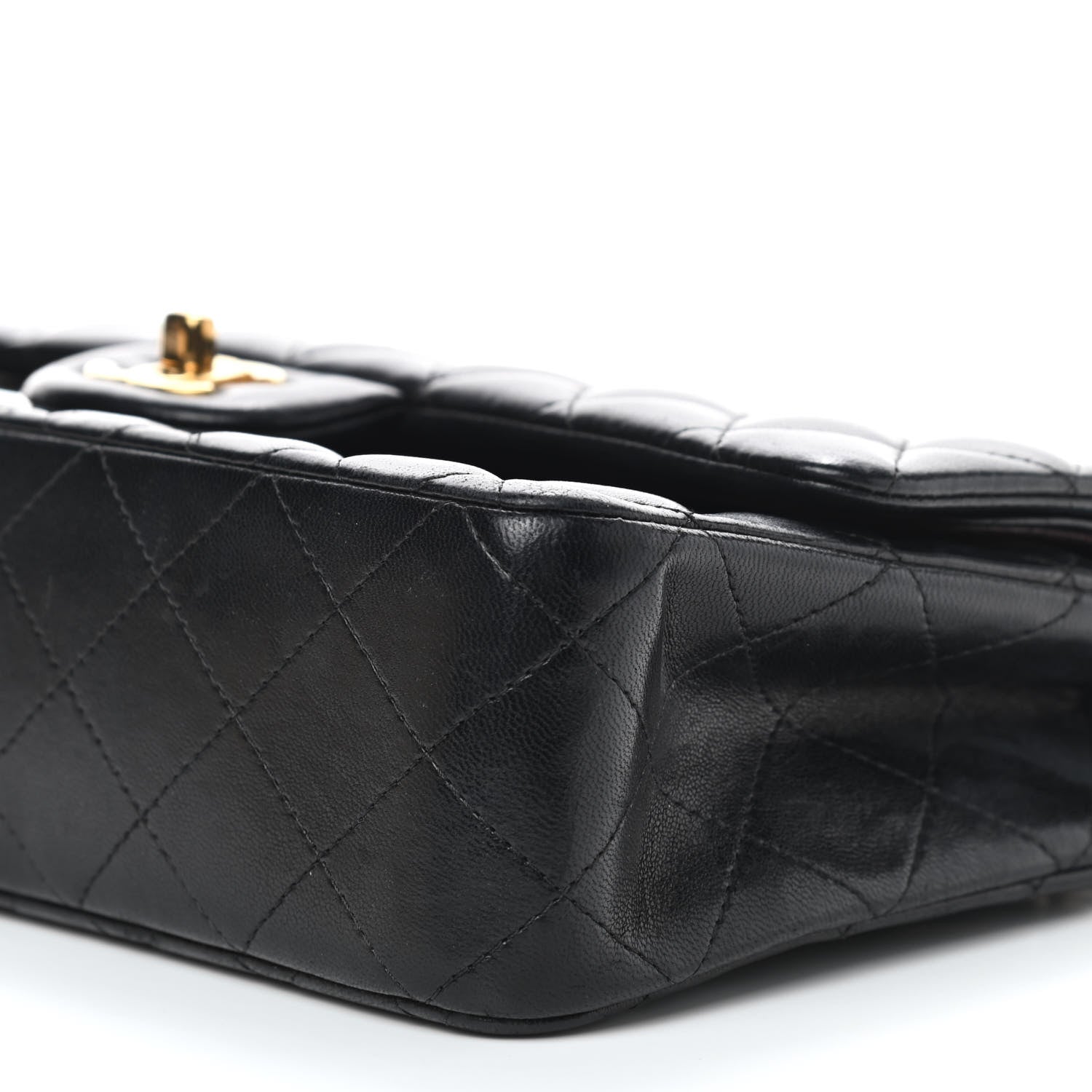 Chanel Lambskin Quilted Medium Double Flap Black 15 of 16