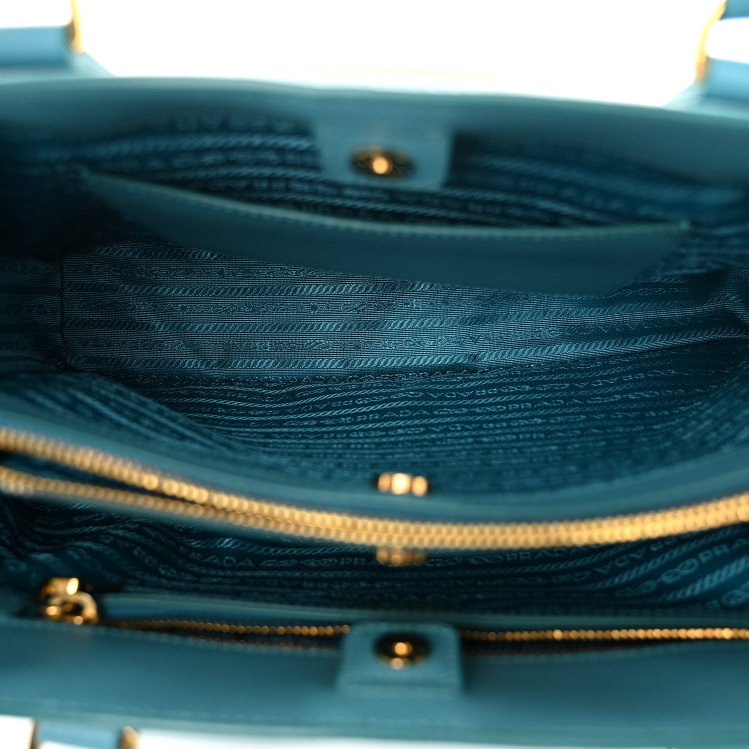 Prada Saffiano Lux Medium Tote Turchese 5 of 10