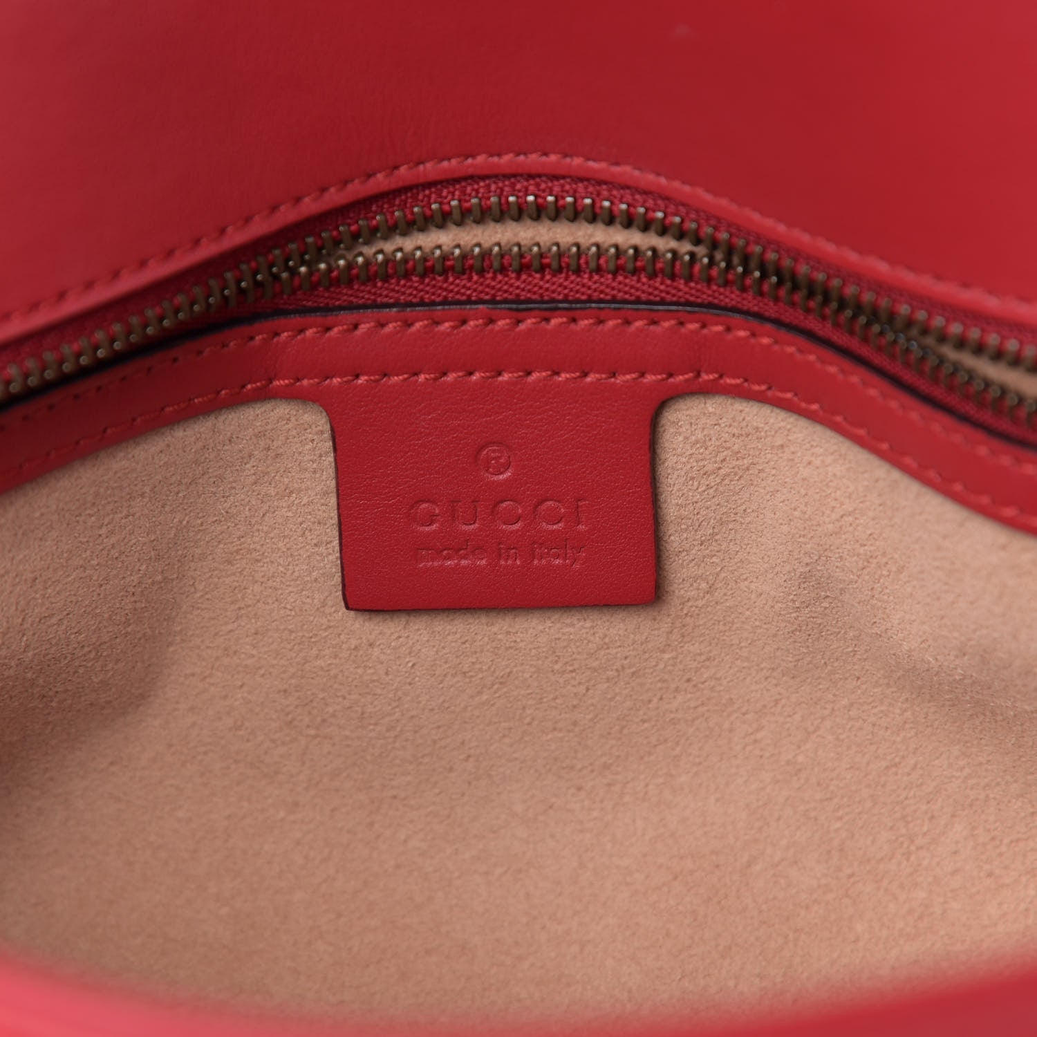 Gucci Calfskin Matelasse Small GG Marmont Shoulder Bag Hibiscus Red 6 of 10