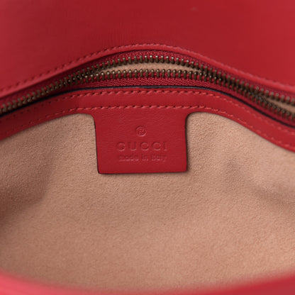 Gucci Calfskin Matelasse Small GG Marmont Shoulder Bag Hibiscus Red 6 of 10