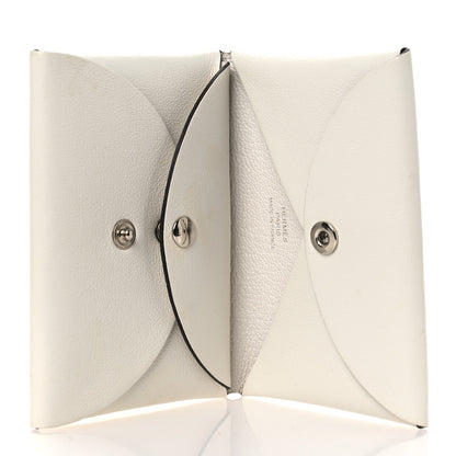 Hermes Swift Le Lever Printed Calvi Duo Card Case White Multicolor 5 of 9