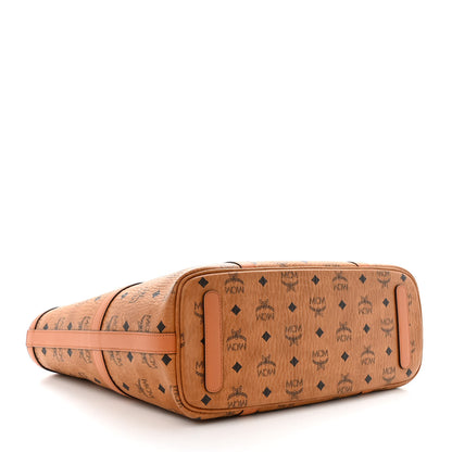 MCM Visetos Medium Delmy Shopper Tote Cognac 4 of 10