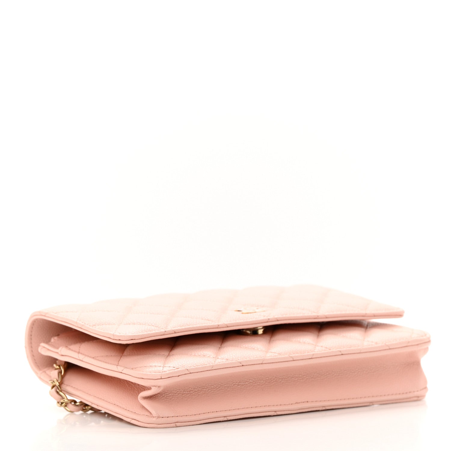Chanel Caviar Quilted Wallet on Chain WOC Light Pink 4 of 12