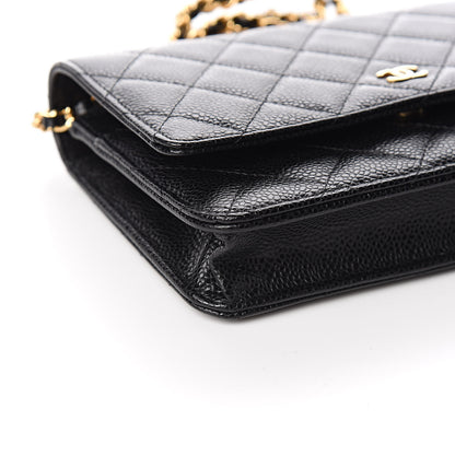Chanel Caviar Quilted Wallet On Chain WOC Black 9 of 12