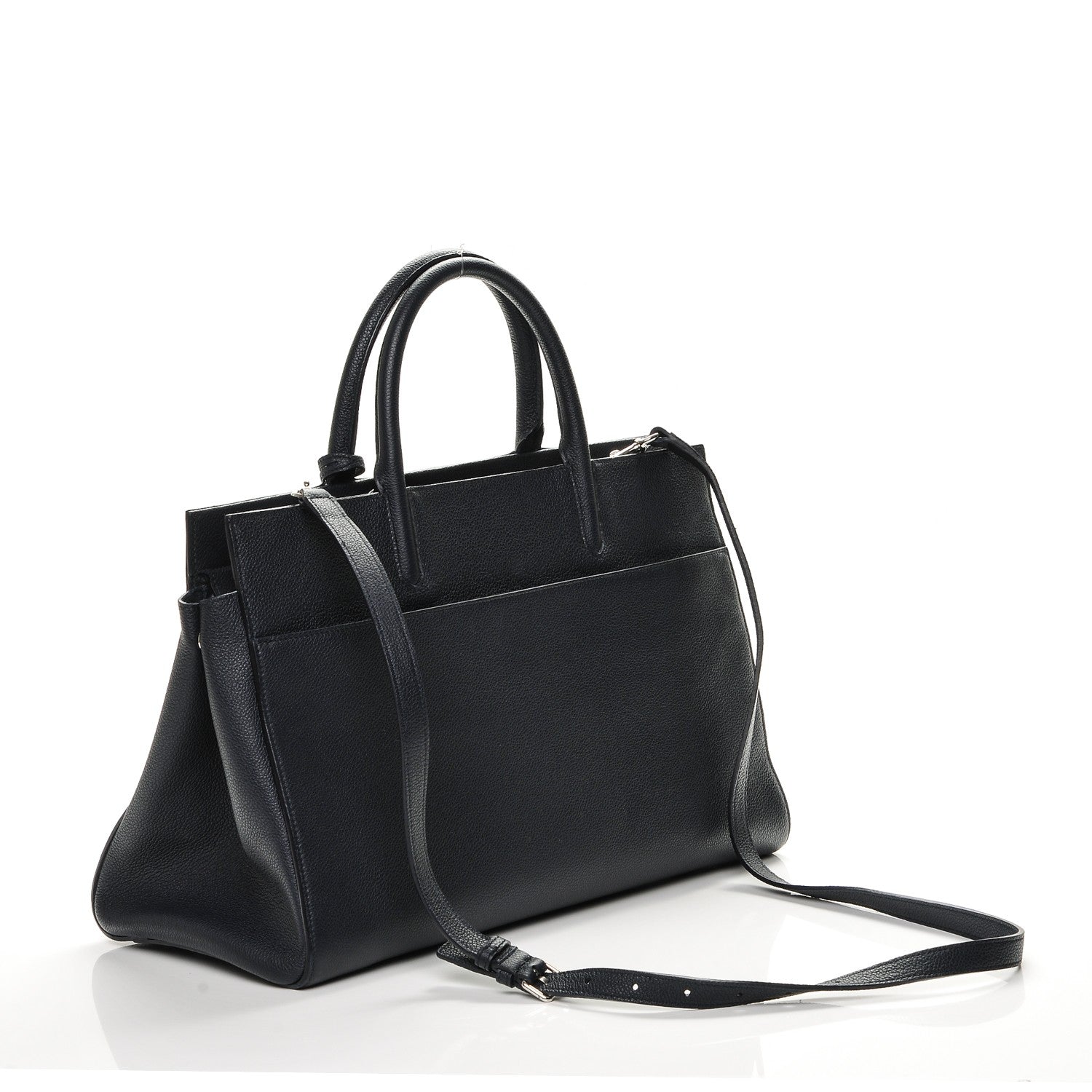 Saint Laurent Calfskin Medium Rive Gauche Cabas Navy Blue 3 of 6