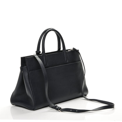 Saint Laurent Calfskin Medium Rive Gauche Cabas Navy Blue 3 of 6