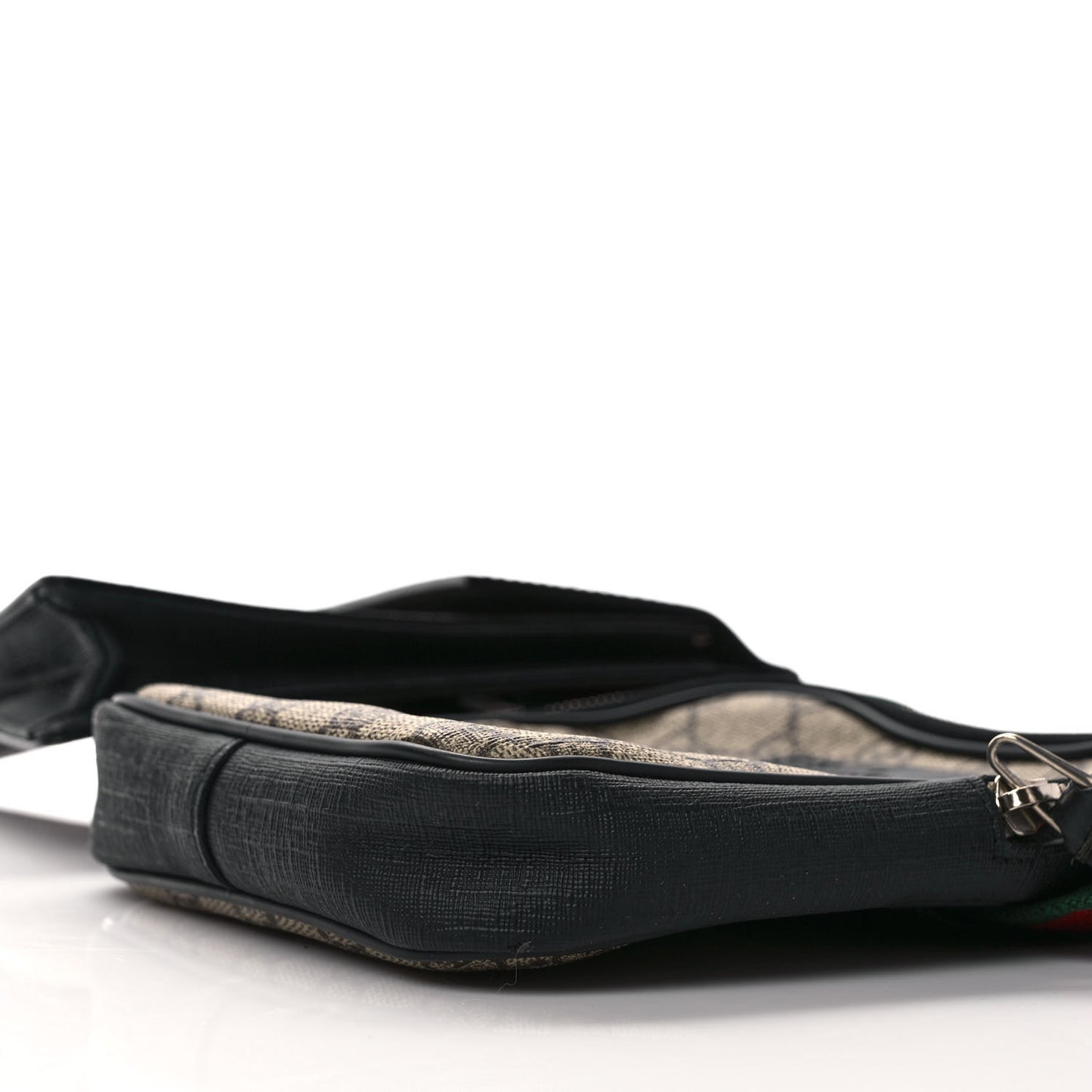 GG Supreme Monogram Web Belt Bag Black