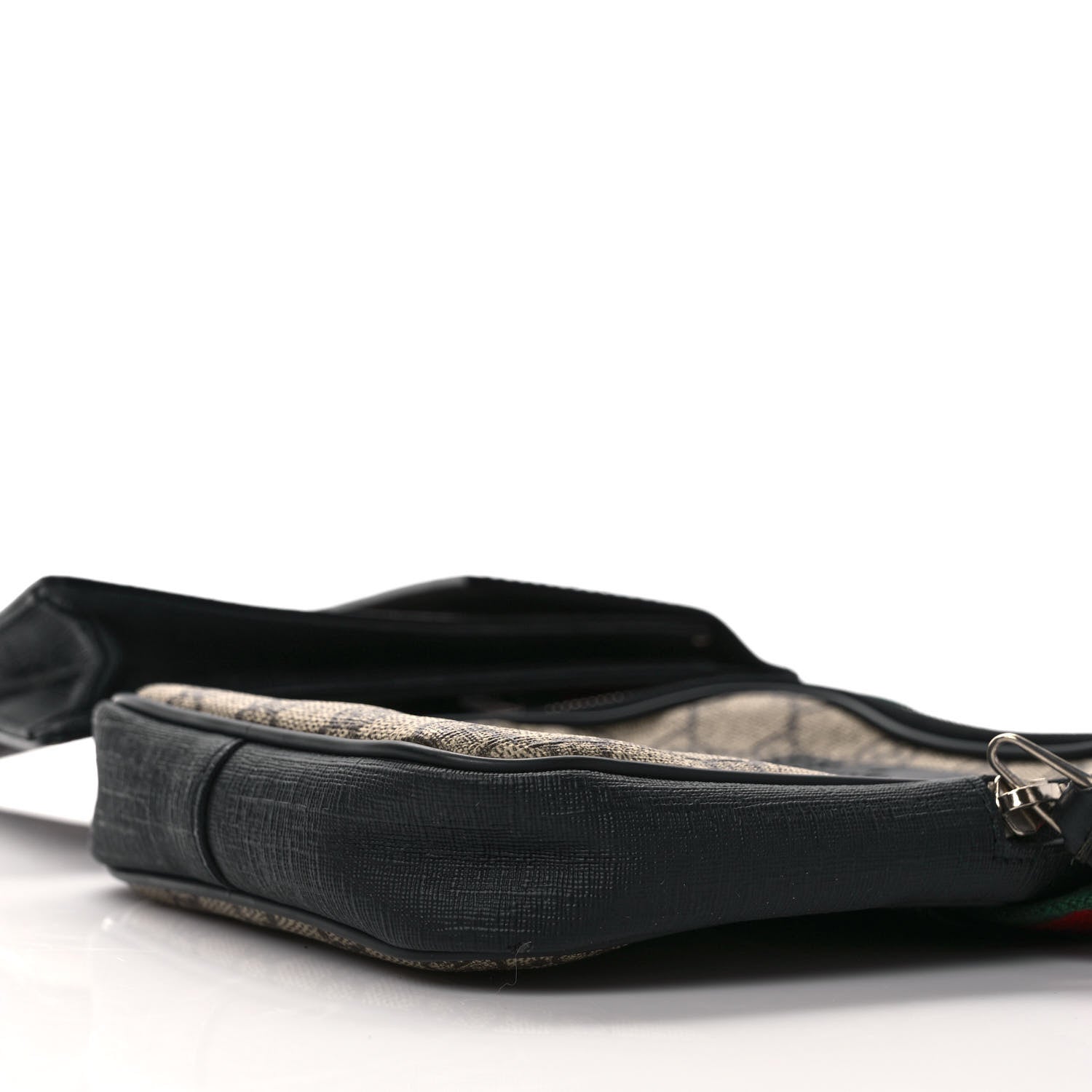 Gucci GG Supreme Monogram Web Belt Bag Black 10 of 12