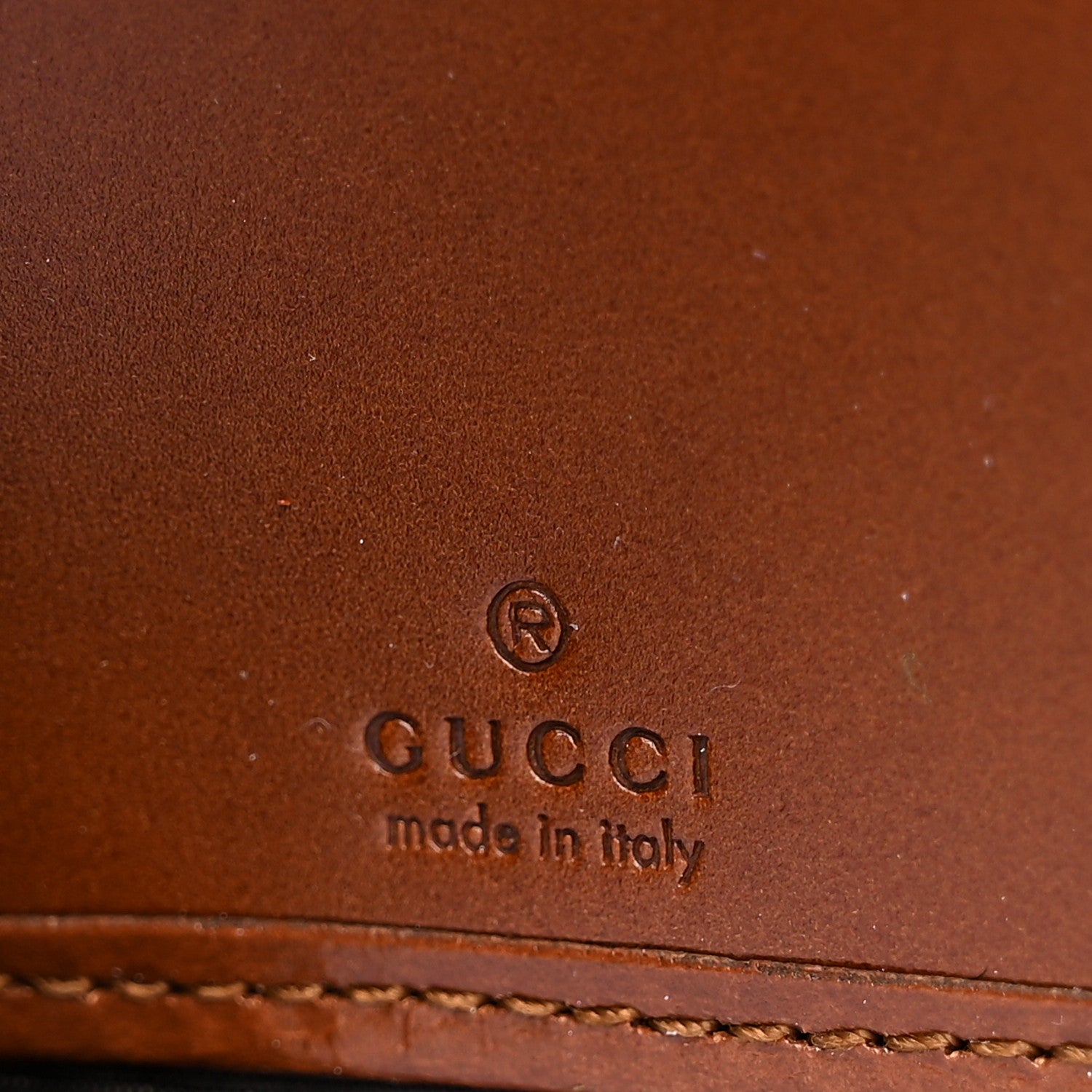 Gucci GG Supreme Monogram Cuoio Toscano Zip Around Wallet Beige Ebony Cuir 6 of 7