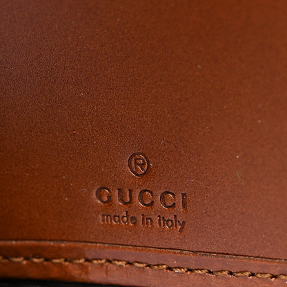 Gucci GG Supreme Monogram Cuoio Toscano Zip Around Wallet Beige Ebony Cuir 6 of 7