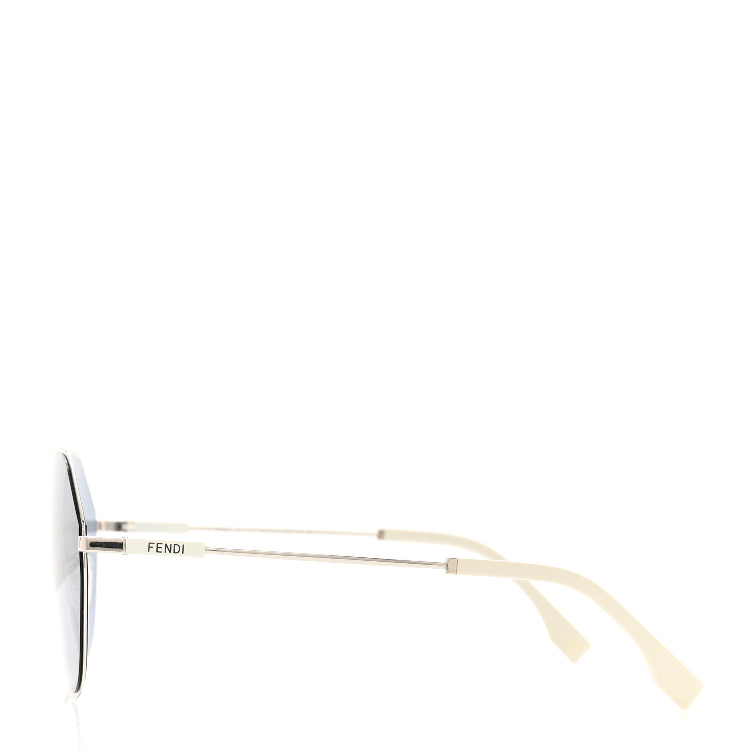 Fendi Metal FF Match Geometric Sunglasses FE40080U Silver Blue 3 of 7