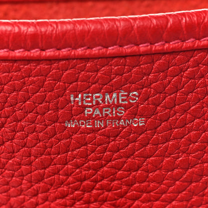 Hermes Taurillon Clemence Evelyne III PM Rouge Casaque 5 of 7