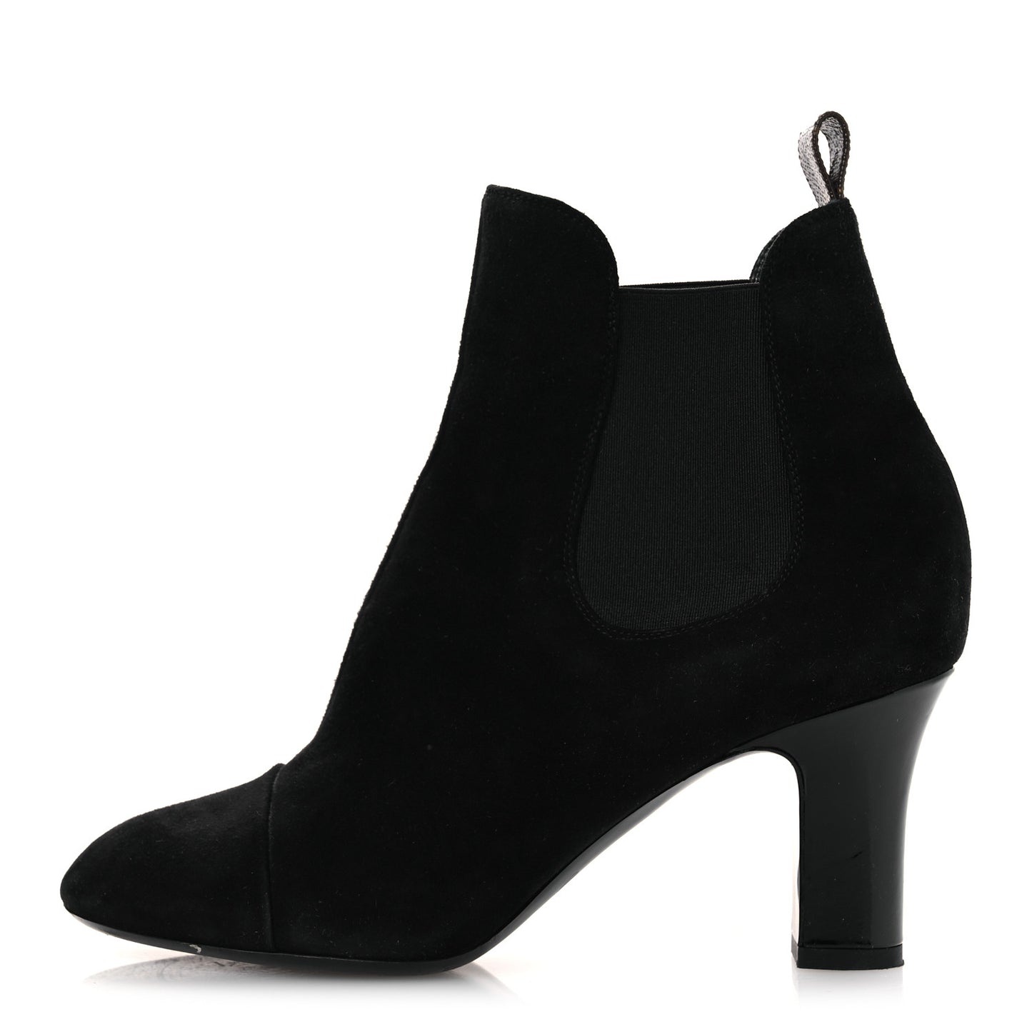 Suede Monogram Uniformes Cap Toe Chelsea 75mm Ankle Boots 37.5 Black
