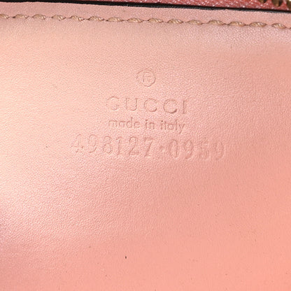 Gucci Calfskin Matelasse GG Marmont Zip Around Key Case Perfect Pink 6 of 9
