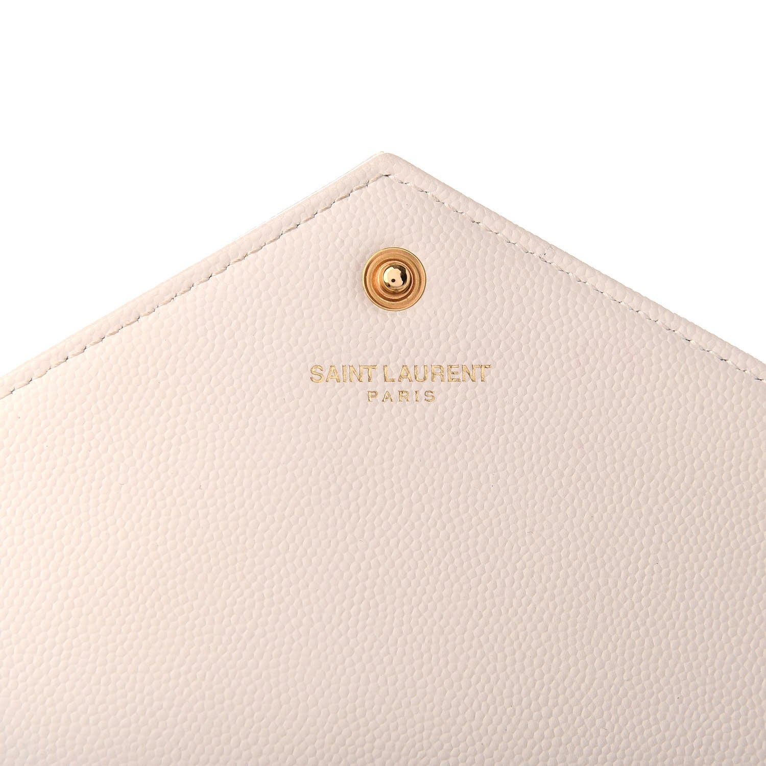 Saint Laurent Grain De Poudre Matelasse Chevron Monogram Chain Wallet Porcellana 5 of 8