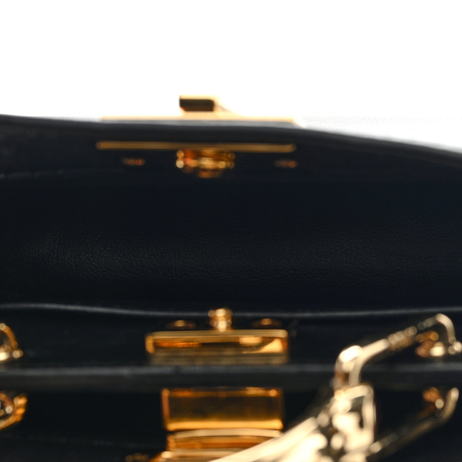 Fendi Shiny Nappa Nano Peekaboo Maxi Handle Satchel Black 5 of 8