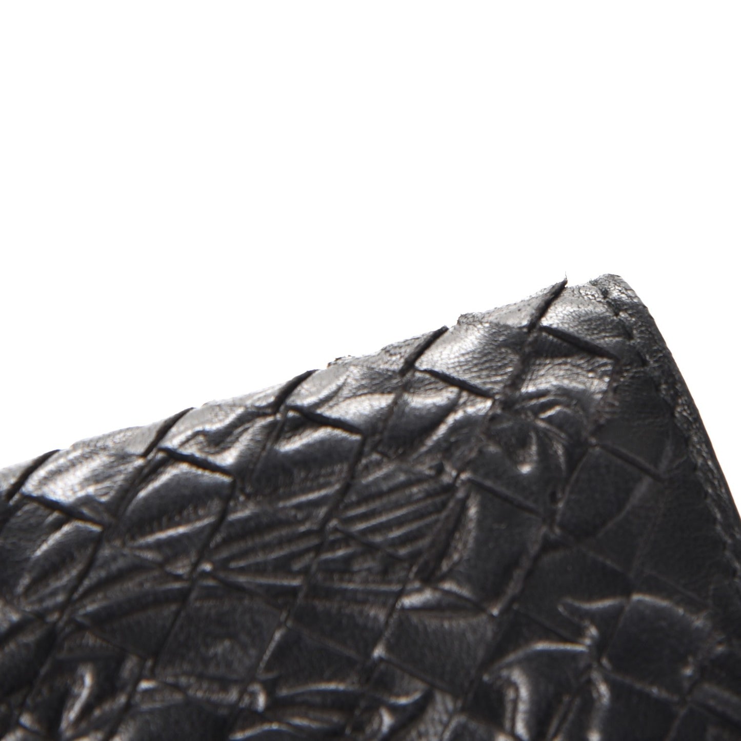 Nappa Intrecciato Embossed Continental Wallet Nero Black