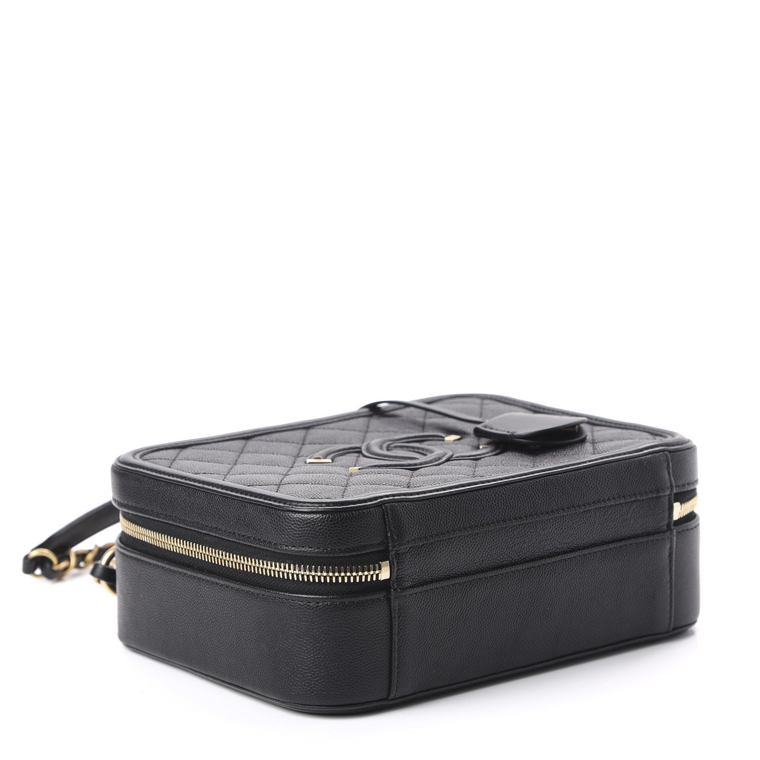 Chanel Caviar Quilted Medium CC Filigree Vanity Case Black 4 of 10