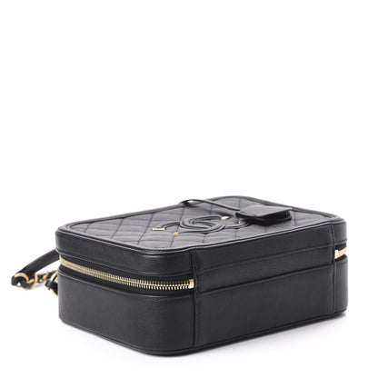 Chanel Caviar Quilted Medium CC Filigree Vanity Case Black 4 of 10