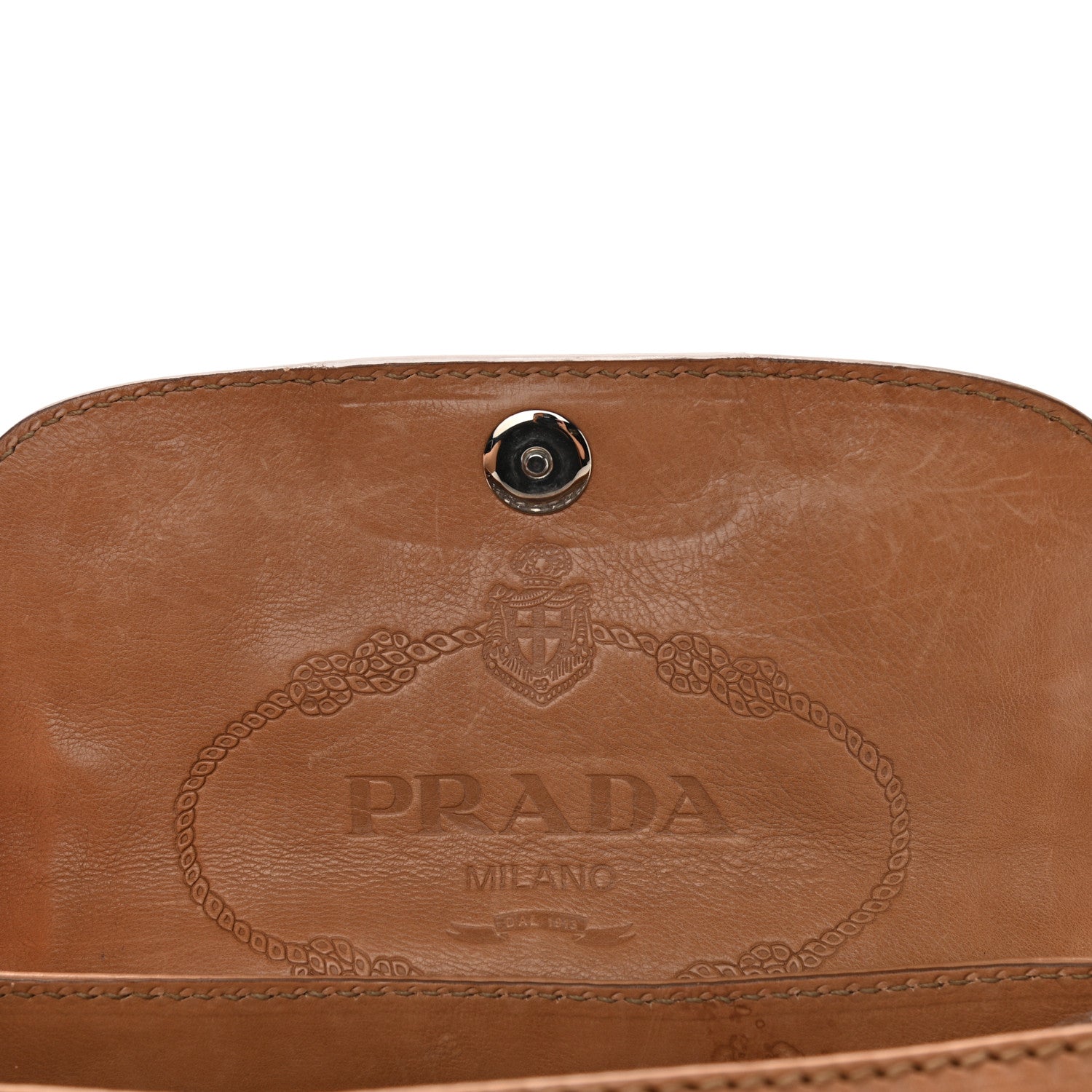 Prada Vitello Phenix Flap Chain Bag Brown 13 of 17