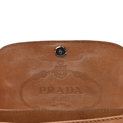 Prada Vitello Phenix Flap Chain Bag Brown 13 of 17