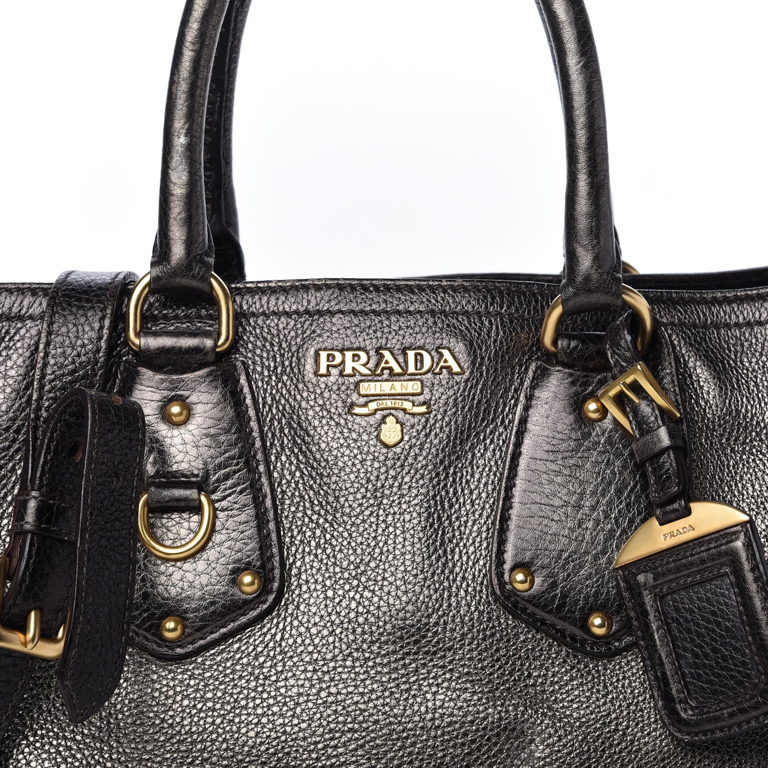 Prada Vitello Daino Tote Piombo 10 of 10