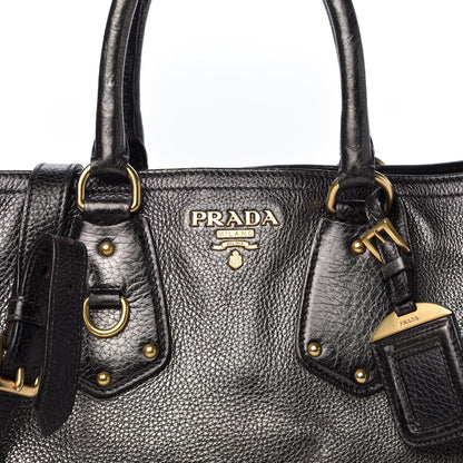 Prada Vitello Daino Tote Piombo 10 of 10