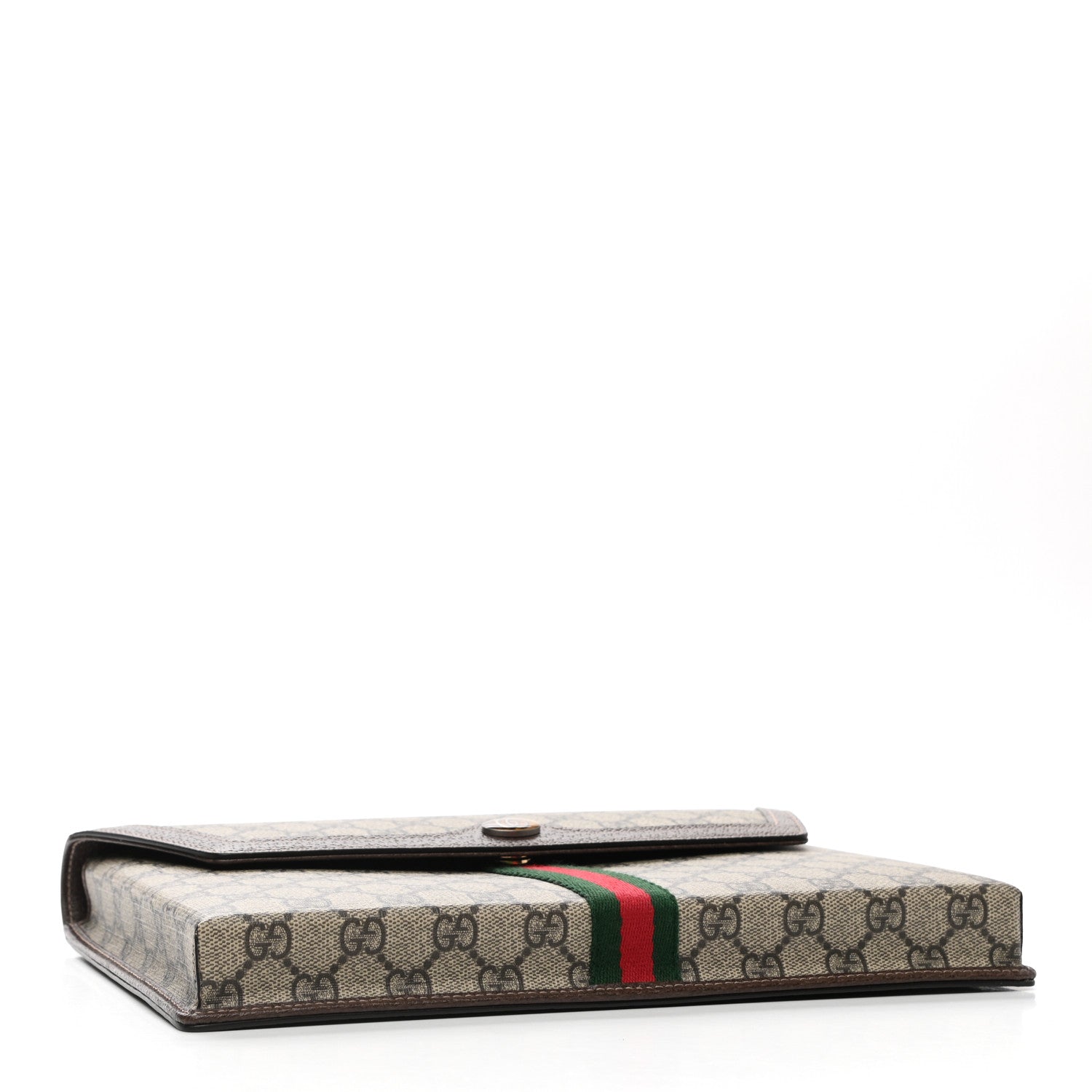 Gucci GG Supreme Monogram Web Ophidia Clutch Beige New Acero 4 of 9