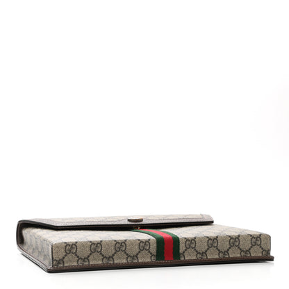 Gucci GG Supreme Monogram Web Ophidia Clutch Beige New Acero 4 of 9