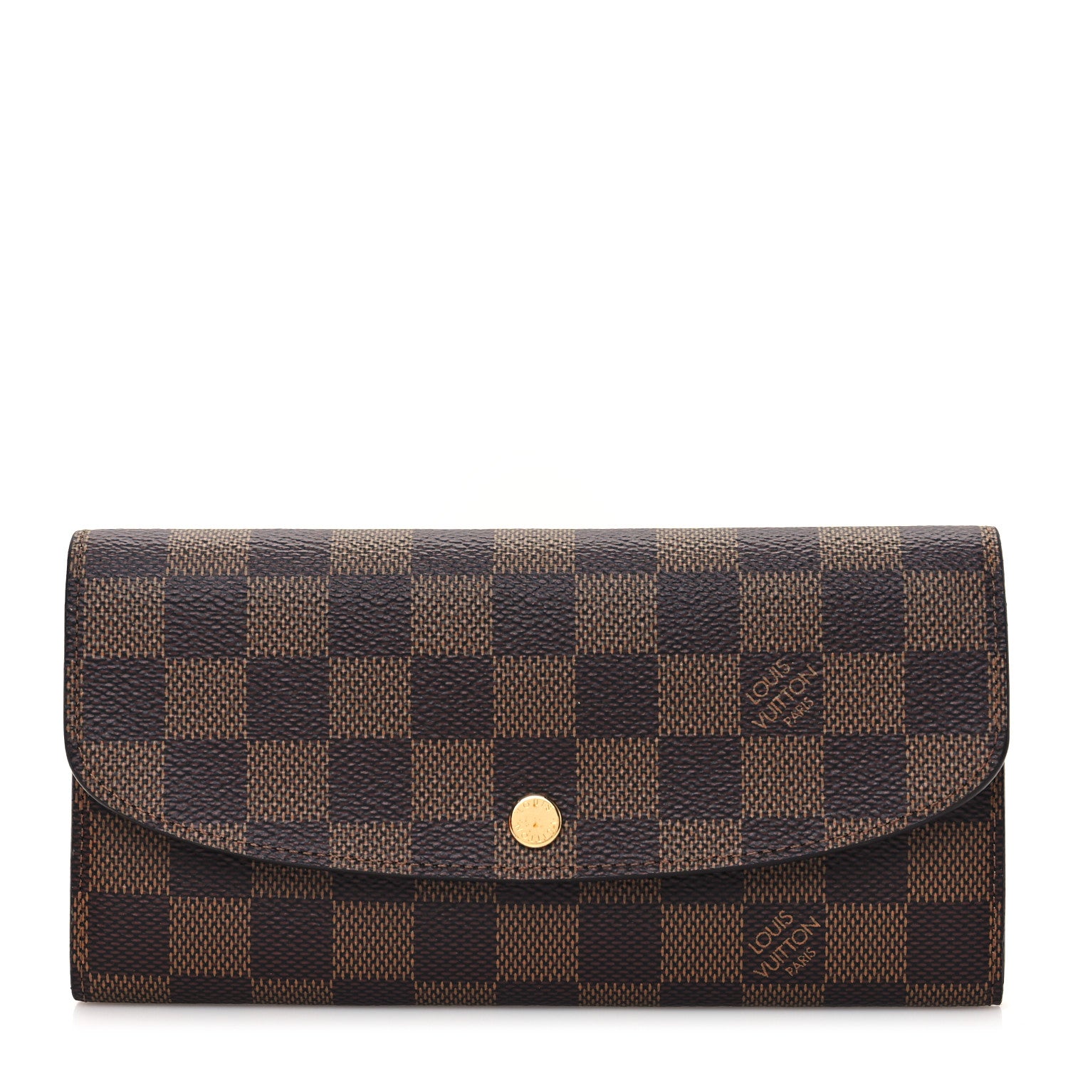 Louis Vuitton Damier Ebene Emilie Wallet Rose Ballerine 1 of 10