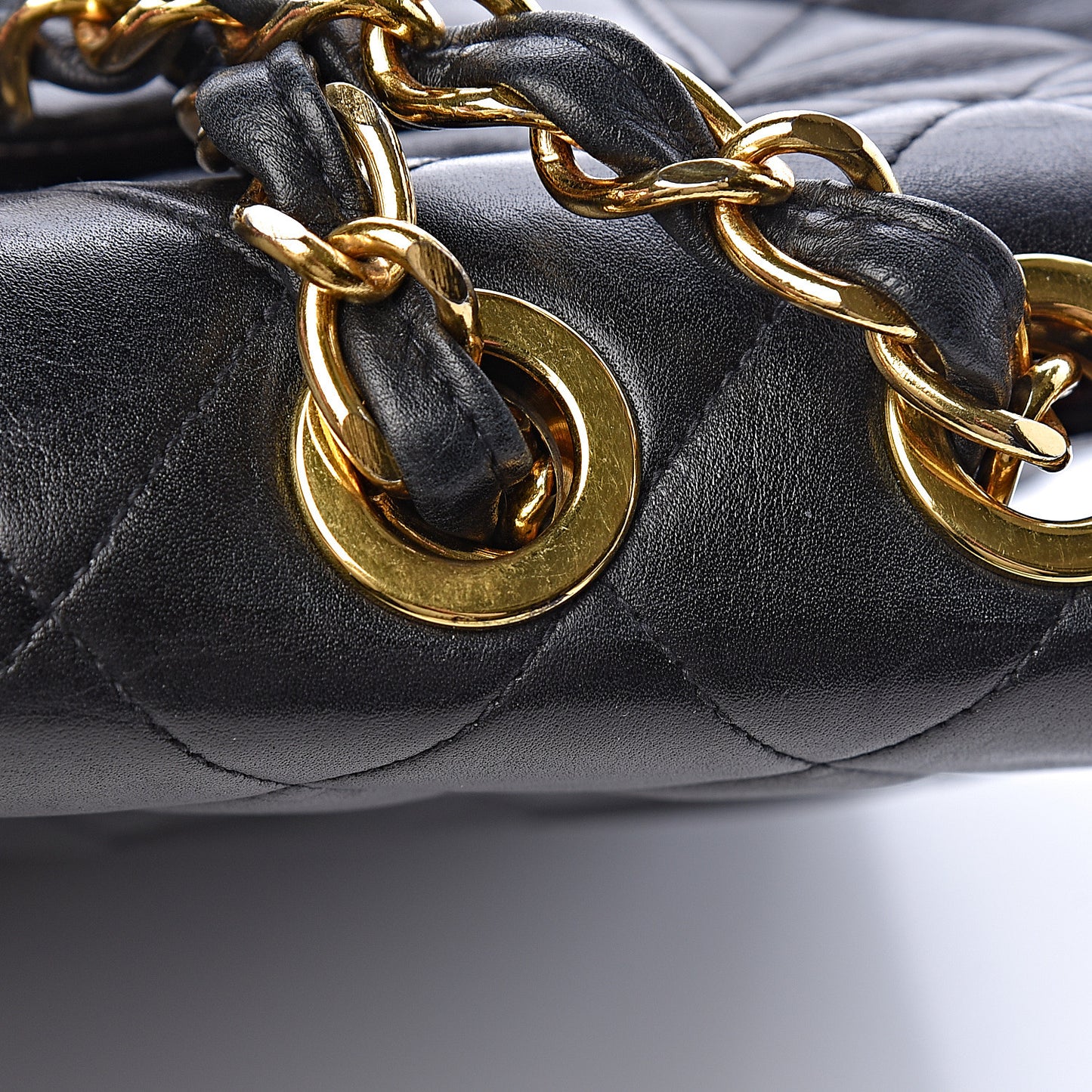 Lambskin Quilted XL Jumbo Single Flap Black