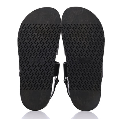 Hermes Calfskin Mens Takara Sandals 42 Black 5 of 15