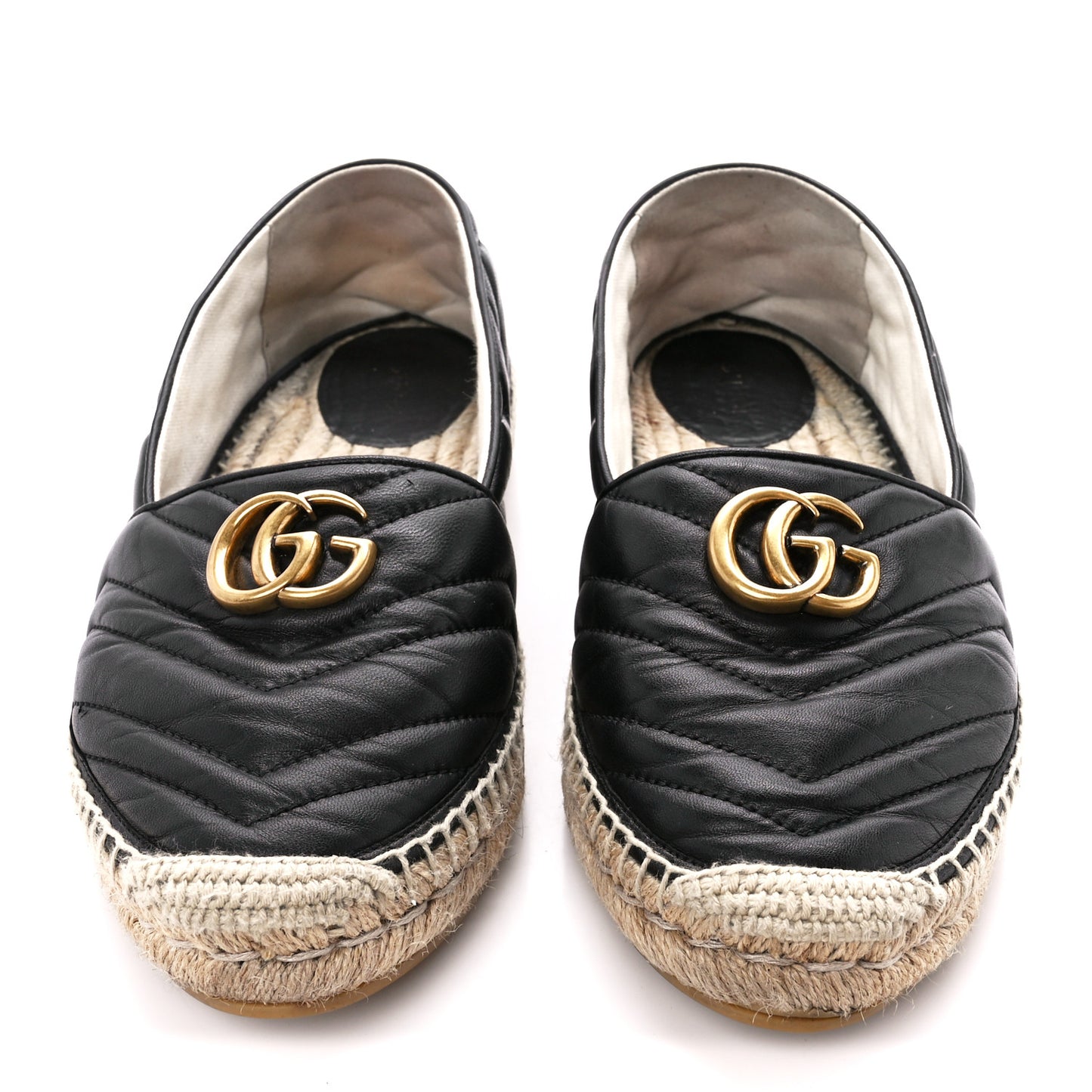Nappa Matelasse GG Marmont Espadrilles 41 Black