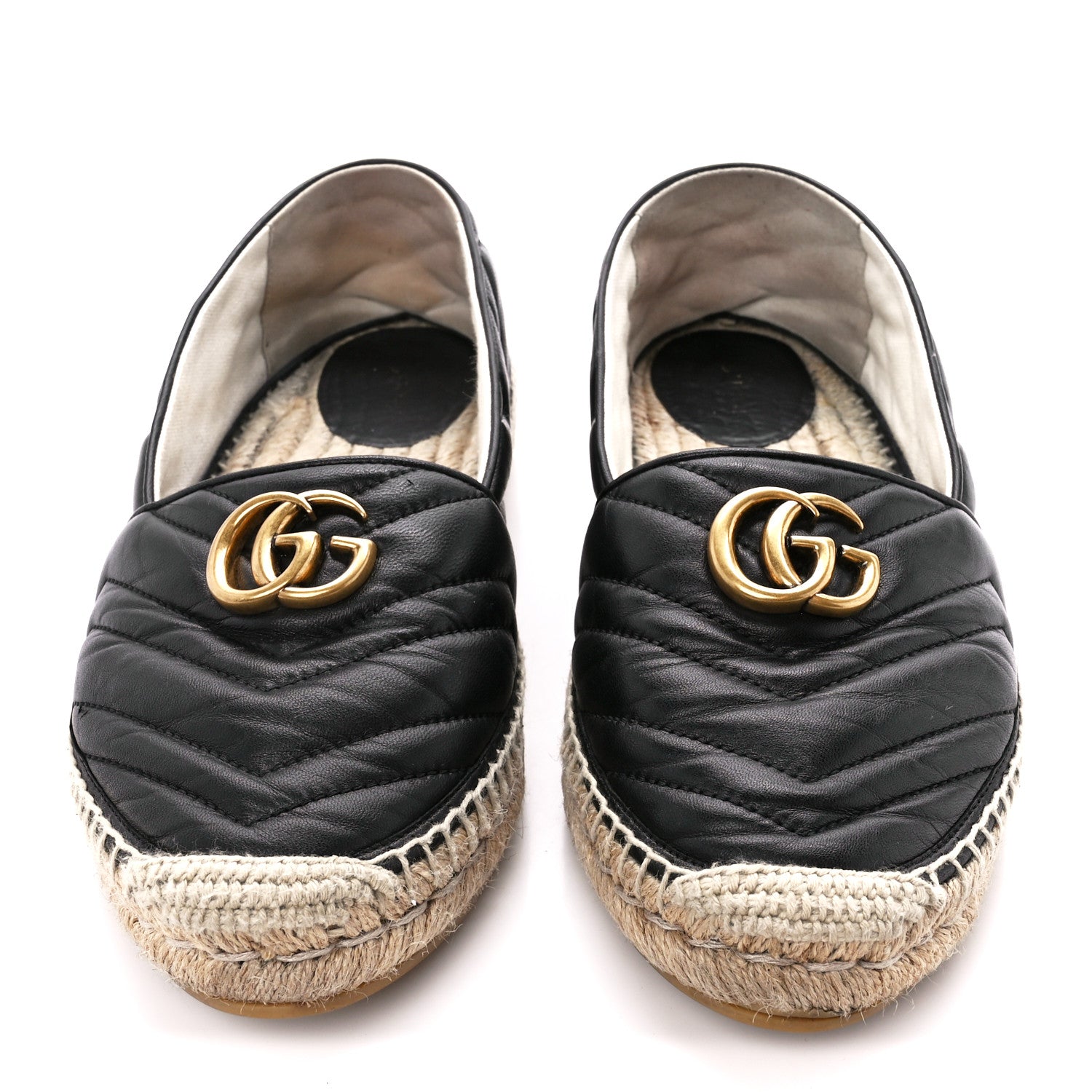 Gucci Nappa Matelasse GG Marmont Espadrilles 41 Black 2 of 13
