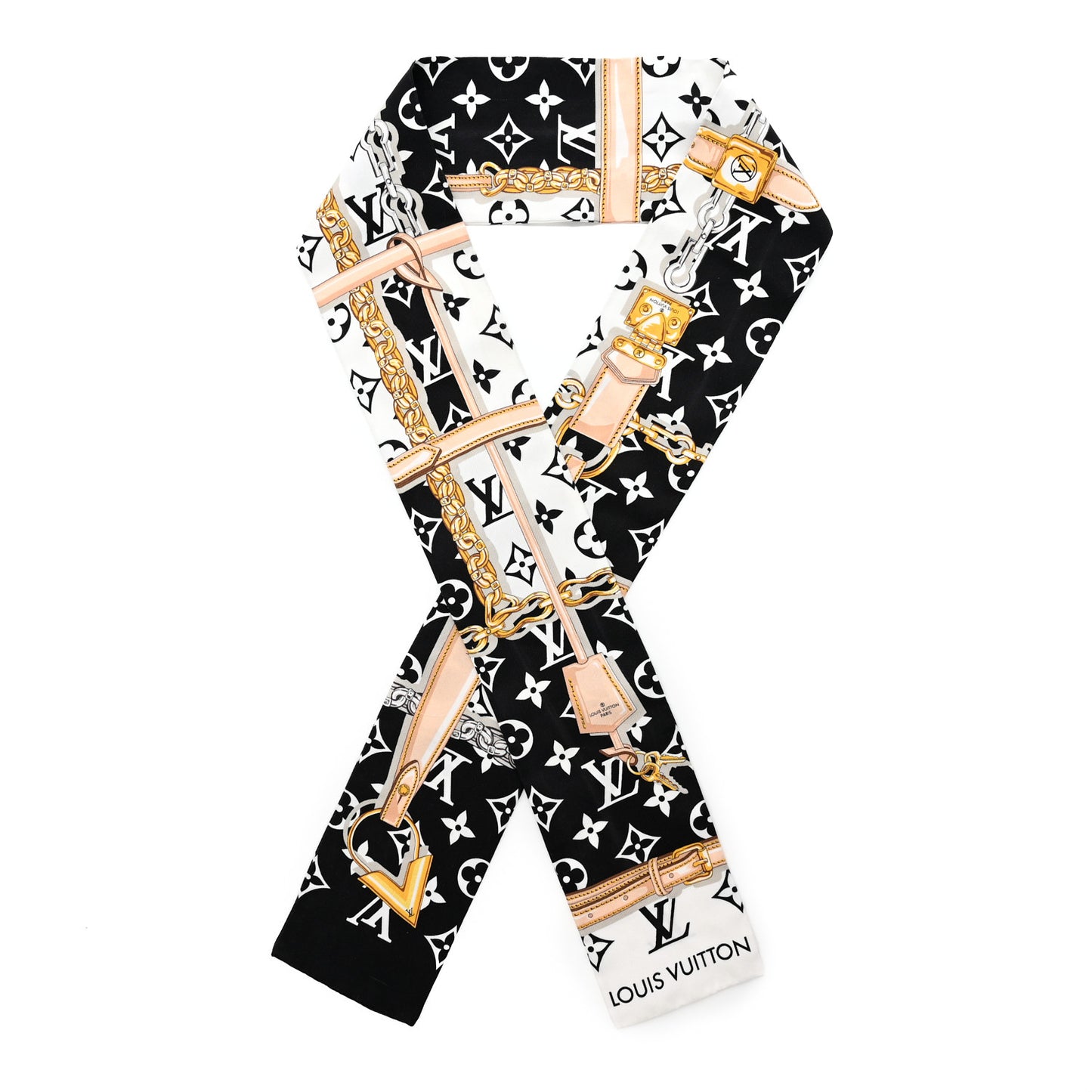 Silk Monogram Confidential Bandeau Black