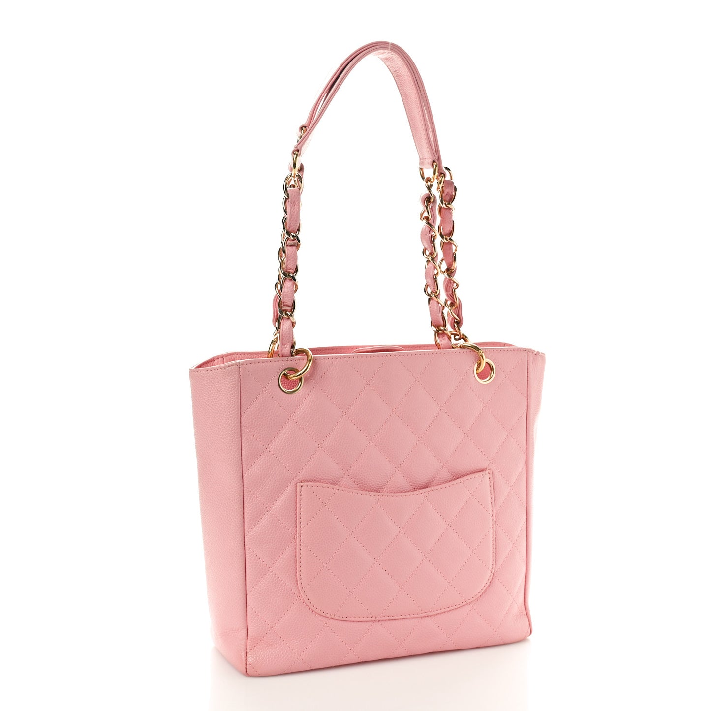 Caviar Quilted Petit Shopping Tote PST Pink