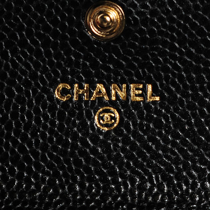 Chanel Caviar Quilted Flap Card Holder Black 5 of 9