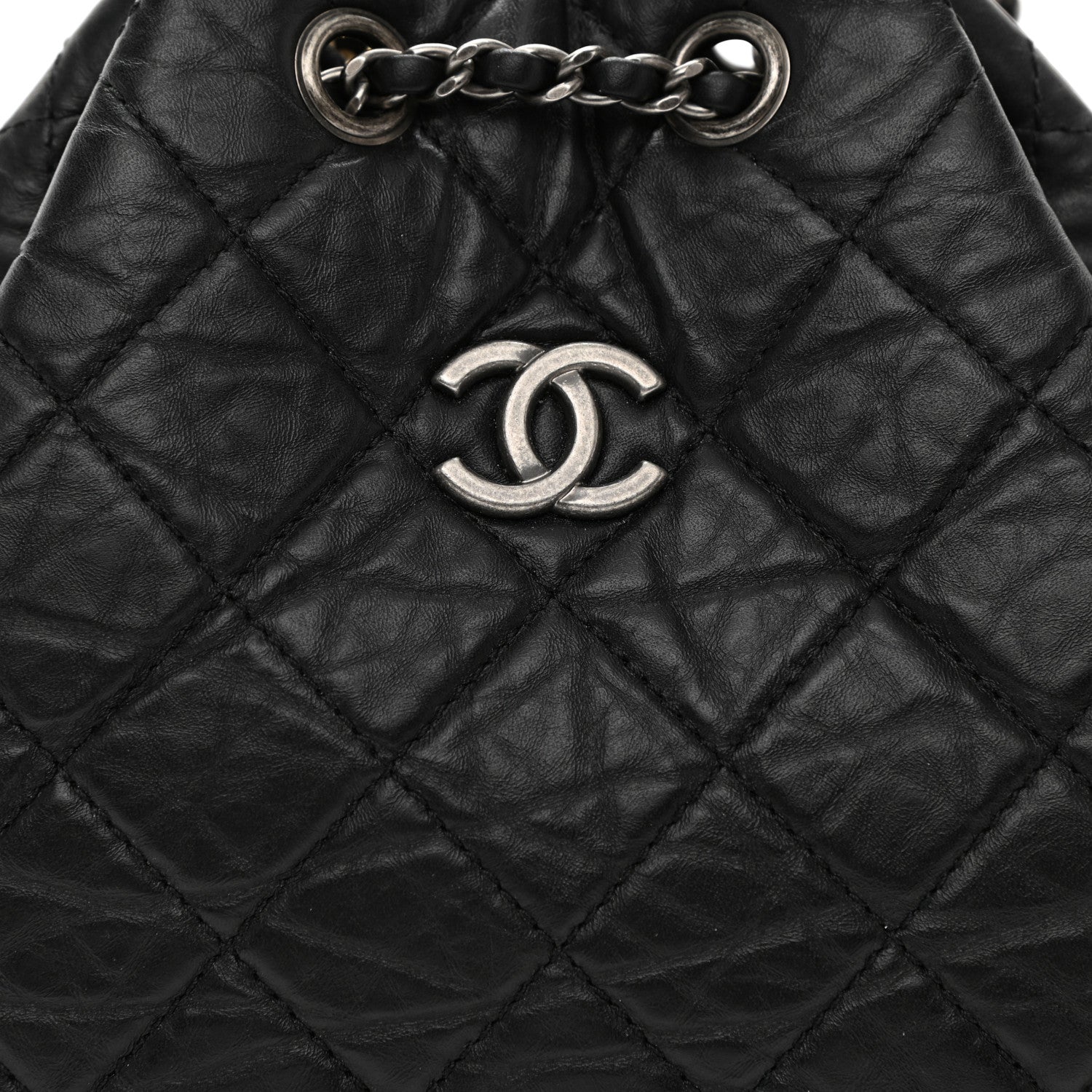 Chanel Aged Calfskin Quilted Small Gabrielle Backpack Black 8 of 11