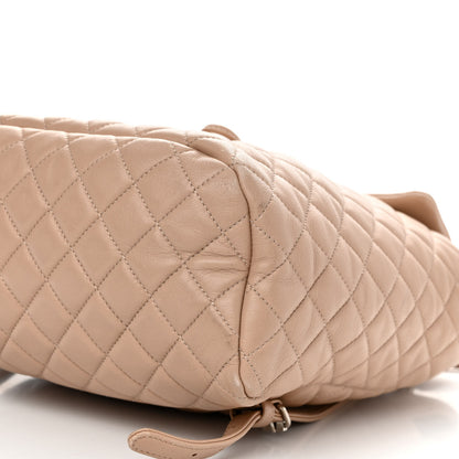 Chanel Lambskin Quilted Large Urban Spirit Backpack Beige 10 of 15