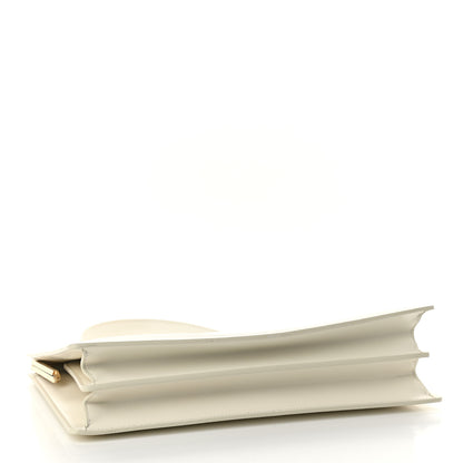 Celine Box Calfskin Medium Clasp Bag White 3 of 8