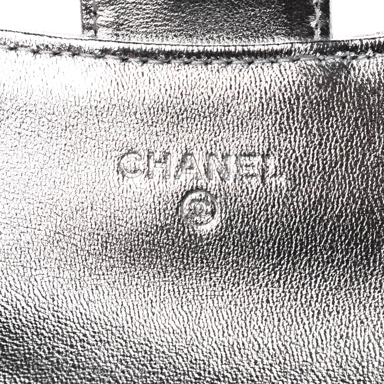 Chanel Gradient Metallic Calfskin Quilted Flap Card Holder Wallet Silver Blue Yellow Purple 6 of 7