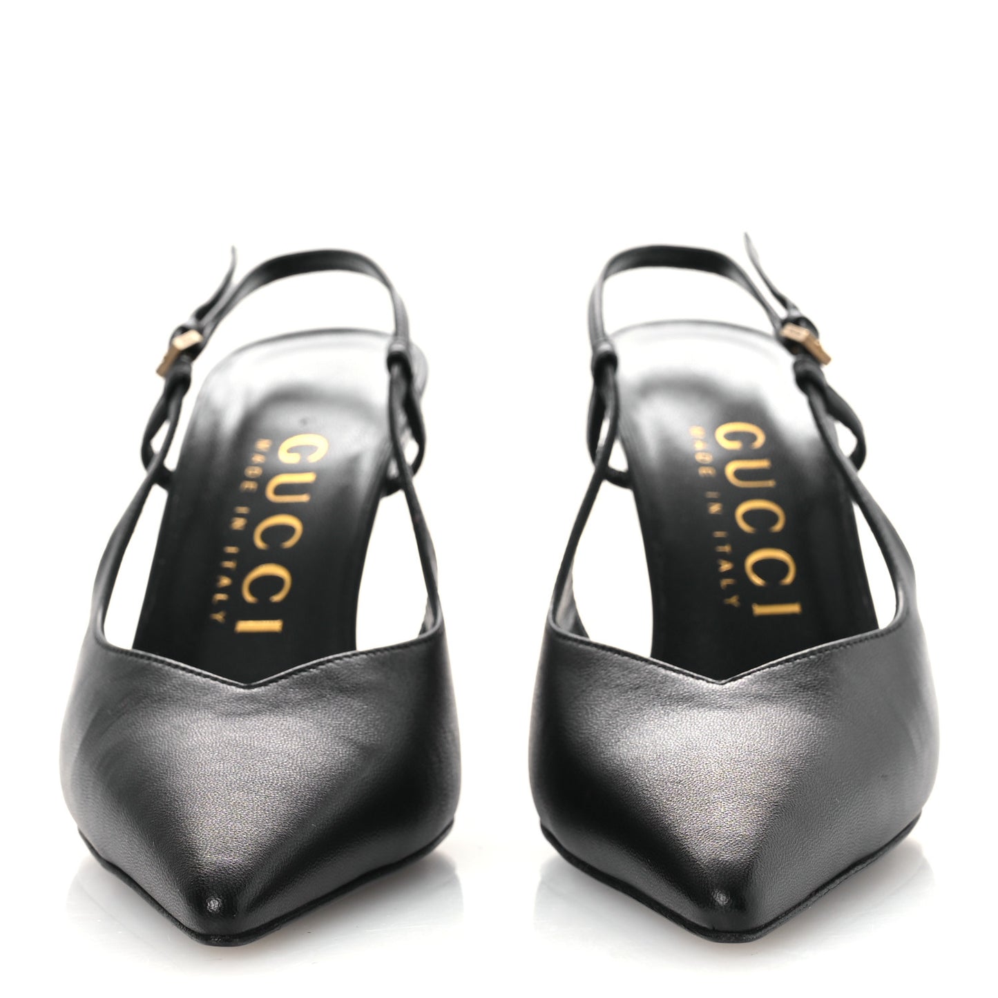 Calfskin Slingback Pumps 36.5 Black