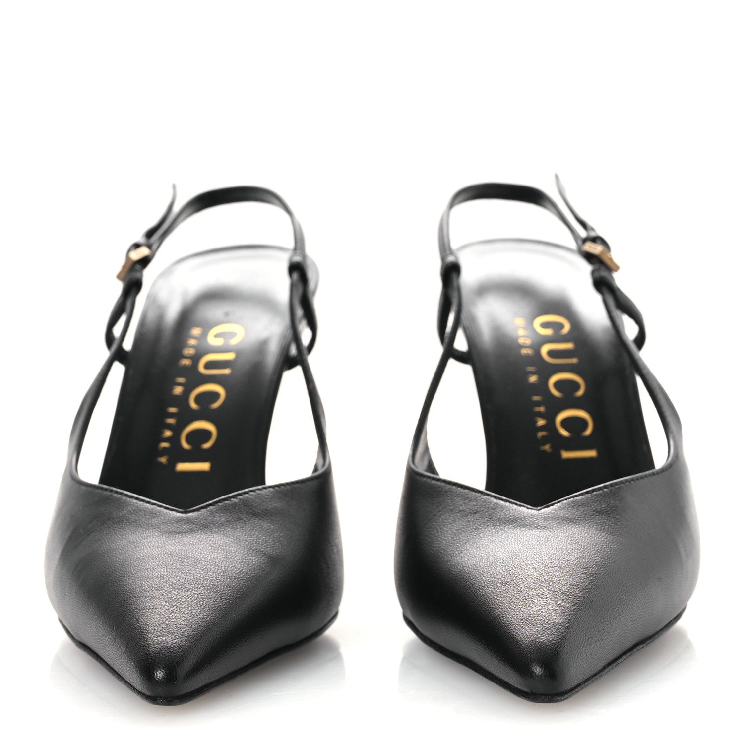 Gucci Calfskin Slingback Pumps 36.5 Black 3 of 11