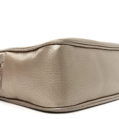Gucci Metallic Pebbled Calfskin Small Soho Disco Bag Golden Beige 9 of 10