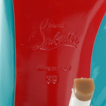 Christian Louboutin Patent Flo Sling 120 Pumps 39 Caraibes Canari 11 of 16