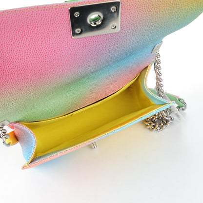 Chanel Caviar Quilted Medium Cuba Rainbow Boy Flap Multicolor 5 of 12